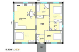 Проект одноэтажного дома К-5 Строительная компания "Владис-Строй"